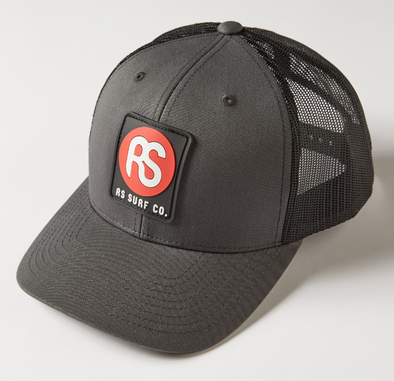 Persoon belast met sportgame Intiem Indrukwekkend RS Gray & Black Mesh Hat – RS Surf Co.